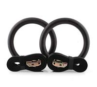 FSG28062 Gym Rings - Par de Anillos de Gimnasia con Correas Ajustables para Crossfit Fitness | Ejercicios de suspensión con Peso Corporal | Plástico ABS Extremadamente Resistente (Ø 23 cm)