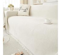 FSHFjje Funda de sofá Impermeable Verde Menta, Protector Lavable a máquina para sofás de 3 plazas, seccionales y de Cuero, fácil de Colocar,Blanca,180 * 260cm