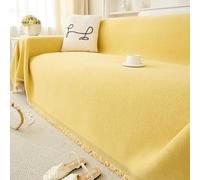 FSHFjje Funda de sofá Impermeable Verde Menta, Protector Lavable a máquina para sofás de 3 plazas, seccionales y de Cuero, fácil de Colocar,Amarillo,180 * 230cm