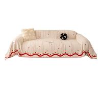 FSHFjje Funda para sofá con diseño de corazón de Amor Rojo, Resistente al Desgaste, a Prueba de arañazos, Extra Grande, 180x480cm, para sofá de 3/4 plazas,Blanca,180 * 300cm