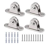 FSHIHINE Poleas de Cuerda de Alambre, 4 Piezas Polea de Bloque único con Rodamiento de Bolas, Ruedas Poleas Pequeñas Doble para 1-6mm Cables Acero, Elevación, Tendedero, Motores Electricos, Gimnasio