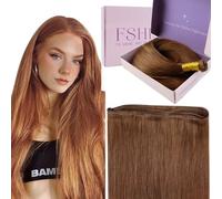 Fshine Génie Tissage Cheveux Naturels Lisse 50cm 60g Cuivré Rousse Extensions Tissage Cheveux Naturel Raides Tissage Bresilien Humains Human Hair Bundles Couleur 330