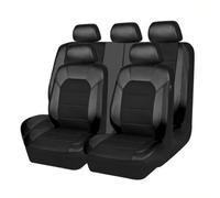 FSHWQR Fundas Asientos Coche para Ford Transit Connect/Transit Connect V408/Transit Courier B460, Nueve Piezas Funda Asiento Coche Transpirable Antideslizante Accesorios Coche,Black