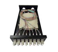 FSiyouda Caja de terminales de cable de fibra óptica montada en la pared de 8 puertos, que contiene 8 adaptadores dúplex multimodo LC, LC/UPC 10G OM3 de 16 núcleos, coleta de 1,2 metros