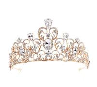 FSJMTQTS Coronas para Mujer DIEVE DE PRINCIPA DE PRÁVEN DE DIEVENCIA PRINCIENTE Princesa DE Princesa Accesorios DE Pelo DE LA CORONICIA DE LA Princesa DE LA Princesa para Fiesta(Gold)