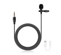 FSJMTQTS Micrófono con Clip para el Cuello Condensador de Clip de Solapa de micrófono lavalier(Type 3)