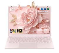 Fsjun Ordenador portátil de 14,1 pulgadas, Celeron N5105 (hasta 2,9 GHz), 16 GB DDR4 RAM, SSD de 1 TB, 2K UHD (2160 x 1440) pantalla IPS, Win11 Pro/Office 2019, Type-C, WLAN, Webcam, batería de 6000