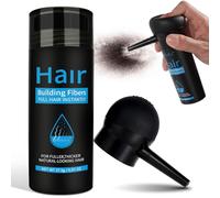 FSLHCY Fibras Capilares 27.5G Polvos Marrón oscuro con Aplicador para Hombres, Microfibras en Polvo de Queratina Tapa la Calvicie de forma Natural e Disimula la falta de Cabello