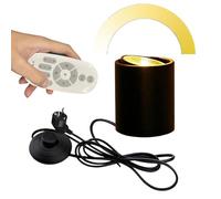 FSLiving Foco LED de 7 W con mando a distancia, color negro, regulable, con cable de interruptor de 1,8 m, foco LED para plantas, cabezal giratorio para plantas, pintura, diana de dardos, armario
