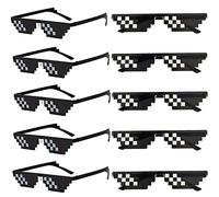 FSMILING 10 Pares Gafas de sol Gafas Gafas De Fiesta Pixelado para Adulto Niñas Niños