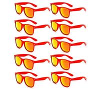 FSMILING Juego de gafas de sol para fiesta de Nerd, coloridas, para mujer, hombre, divertidas, retro, neón, gafas de fiesta para carnaval/carnaval, Espejo 3, 18*28*2.5cm