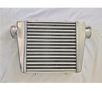 FSMOTO Montaje frontal 280 x 300 x 76 mm Intercooler universal de aluminio 76 mm 3 pulgadas Salida de entrada para diseño Delta Fin