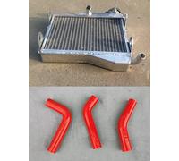 FSMOTO Radiador de aluminio y manguera de silicona para Ya@maha RD250 RD350 YPVS LC II 4L0 4L1 RD250LC RD350LC RD 250 350 2 tiempos (rojo)