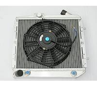 FSMOTO Rendimiento 36 mm para Renault R9/11 R5 Super 5 GT B/C40 1.4L Turbo AT/MT 1983-1991 Radiador de aluminio + VENTILADOR