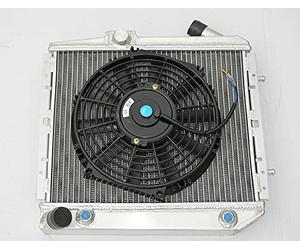 FSMOTO Rendimiento 36 mm para Renault R9/11 R5 Super 5 GT B/C40 1.4L Turbo AT/MT 1983-1991 Radiador de aluminio + VENTILADOR