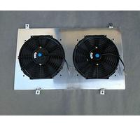 FSMOTO Ventiladores de cubierta de radiador de aluminio para 1997-ON Nis-san Patrol GU Y61 2.8L/3.0L/4.2L/4.5L Turbo Diesel/Petrol Super Safari