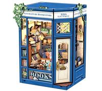 Fsolis Book Nook Kit, Kits de Manualidades y Casa de Muñecas - Juegos Creativos para Estanterías/Escritorios con LED; Ideal para Adolescentes y Adultos(Literature Bookstore)