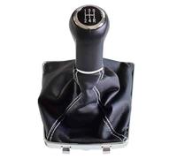 FSOZDBBPL Piezas Automotrices Para Vauxhall Para Opel Para Astra Iii H 1.6 2004-2010 Manual 5 6 Velocidades Palanca De Cambios Perilla Con Cubierta De Cuero A Prueba De Polvo(5Rspeed white line)