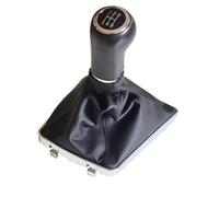 FSOZDBBPL Piezas Automotrices Perilla de cambio de marchas Mt 5/6 Speed, funda de cuero con collar para Opel Astra III H 1.6 para Vauxhall 2004 2005 2006 2007 2008 2009 2010(Speed 5R black)