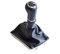 FSOZDBBPL Piezas Automotrices Perilla de cambio de marchas Mt 5/6 Speed, funda de cuero con collar para Opel Astra III H 1.6 para Vauxhall 2004 2005 2006 2007 2008 2009 2010(Speed R5 black)
