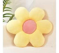 FSRONGXI Cojín decorativo con diseño de margaritas amarillas, bonitos cojines para el suelo, cojín estético para decoración de habitación para cama, sofá, silla, 38 cm (amarillo)