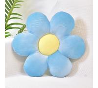 FSRONGXI Cojín decorativo con diseño de margaritas, color azul, bonitos cojines para el suelo, decoración estética de habitación para cama, sofá, silla, 38 cm (azul)