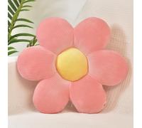 FSRONGXI Cojín decorativo con diseño de margaritas rosas, bonitos cojines de suelo, decoración estética de habitación para cama, sofá, silla, 38 cm (rosa)