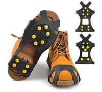 FSSPLJHYJ 10 Agarre De Nieve Y Hielo,Crampones Al Aire Libre,Crampones Al Aire Libre,Clavos Botas Pesca,Clavos Antideslizantes Zapatos para Senderismo,para Nieve Y Hielopara MontañIsmo (M)