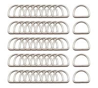 FSSTUD 100 anillos en D de metal resistentes con hebilla de anillo en D no soldada, anillo en D para collar de perro, anillos de cincha para bolsa, mochila, anillos de costura para manualidades, 15 mm