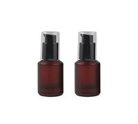 FSSTUD 2 botellas de vidrio esmerilado de 30 ml, botellas reutilizables vacías de loción de crema y dispensador de esencia, contenedor cosmético recargable