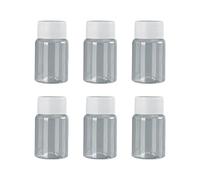 FSSTUD 6 botellas transparentes para pastillas dispensadoras de medicamentos líquidos, botellas de viaje para tabletas, frascos portátiles para almacenamiento de polvo, botellas pequeñas de reactivo