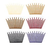 FSSTUD 6 pares de peines entrelazados para el cabello, pinzas para el pelo de doble peine mágico, peines laterales para coleta, accesorios de peinado para mujeres, señoras y niñas, multicolor