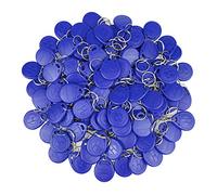 FST 100pcs EM 125KHz EM4100 Llaveros Tarjetas Control Acceso RFID Proximidad Llaveros TK4100 Tarjeta de Identificación Inteligente Tarjeta de Solo Lectura (Blue)