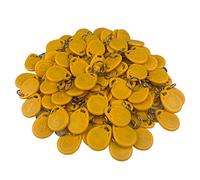 FST 100pcs EM 125KHz EM4100 Llaveros Tarjetas Control Acceso RFID Proximidad Llaveros TK4100 Tarjeta de Identificación Inteligente Tarjeta de Solo Lectura (Yellow)