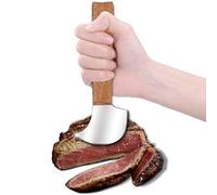 Fstcrt Cuchillo basculante, equipo adaptativo una mano y Ulu curvo para cortar en lata y cuenco, ideal para uso con una mano en casos de temblores, artritis, personas mayores o dueños de mascotas