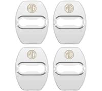 FSWEOKL 4 Piezas Cubierta para Cerradura de Coche para MG4 Electric SE Long Range 2022-2024, Protectora de Acero Inoxidable a Prueba de Polvo y Agua,Silver