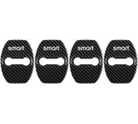 FSWEOKL 4 Piezas Cubierta para Cerradura de Coche para Smart Forfour (W453) 2015-2019, Protectora de Acero Inoxidable a Prueba de Polvo y Agua,Carbon Fiber