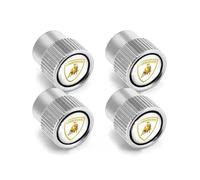FSWEOKL 4 Piezas Tapones de Válvula para Lamborghini Countach LPI 800-4, Tapas Metálicas Resistentes con Sellado Antifugas y Antipolvo para Neumáticos,Silver B