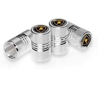 FSWEOKL 4 Piezas Tapones de Válvula para Lamborghini Huracán LP 640-4 Performante, Tapas Metálicas Resistentes con Sellado Antifugas y Antipolvo para Neumáticos,Sliver
