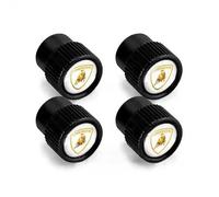 FSWEOKL 4 Piezas Tapones de Válvula para Lamborghini Huracán LP640-4 Performante/Performante Spyder, Tapas Metálicas Resistentes con Sellado Antifugas y Antipolvo para Neumáticos,Black B