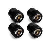 FSWEOKL 4 Piezas Tapones de Válvula para Lamborghini Huracán LP640-4 Performante/Performante Spyder, Tapas Metálicas Resistentes con Sellado Antifugas y Antipolvo para Neumáticos,Black A