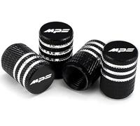FSWEOKL 4 Piezas Tapones de Válvula para Mazda MPS, Tapas Metálicas Resistentes con Sellado Antifugas y Antipolvo para Neumáticos,Black