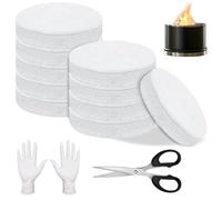 FSWWSF 10 Unidades de Lana de Cerámica para Bioetanol, Algodón de Combustión, Chimenea de Cerámica para Estufa, Lana para Chimenea de Gel, Cámara de Combustión