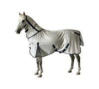 FSXCXBFA Manta De Montar Repelente de Mosquitos Manta Anti-Moscas con Cuello con Cinturó para pastos y pastoreo,51in(130cm)