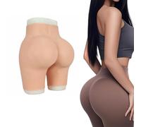 FSYH Bragas de Silicona Realista con Vagina para Crossdresser, Pantalones con Falsos genitales y realce de Cadera, de Hombre a Mujer para Drag Queens y Cosplay,Ivory White,Upgrade
