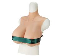 FSYH Pecho de Silicona Realista Pezones Artificiales realistas en Talla Z Formas de Senos para crossdressers Cosplay Mastectomía,Color2,Cotton