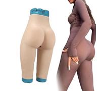 FSYH Travestismo Bragas de Silicona Pantalones de Vagina Falsa de Media Longitud Moldeador de glúteos Realista Ropa Interior potenciadora de Cadera para Cosplay,Blanca,Upgrade