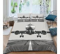 FSYQQASD Aviones de Combate Juego De Ropa con Estampado 3D con Cierre De Cremallera,Aviones Funda De Edredón Funda Nordica 3 Piezas Suave，para Hombres Mujeres Y Niños King（220x240cm）