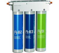 FT-LINE 3: Filtro de agua de carbón activado con filtración UF sin grifo Kit de conexión incluido para locomotoras de gasificación