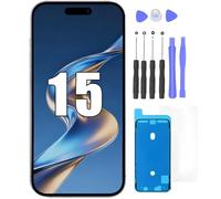 FTDLCD® Pantalla LCD para iPhone 15 de 6,1 Pulgadas, Pantalla táctil FHD, digitalizador 3D táctil, Montaje y Kits de reparación